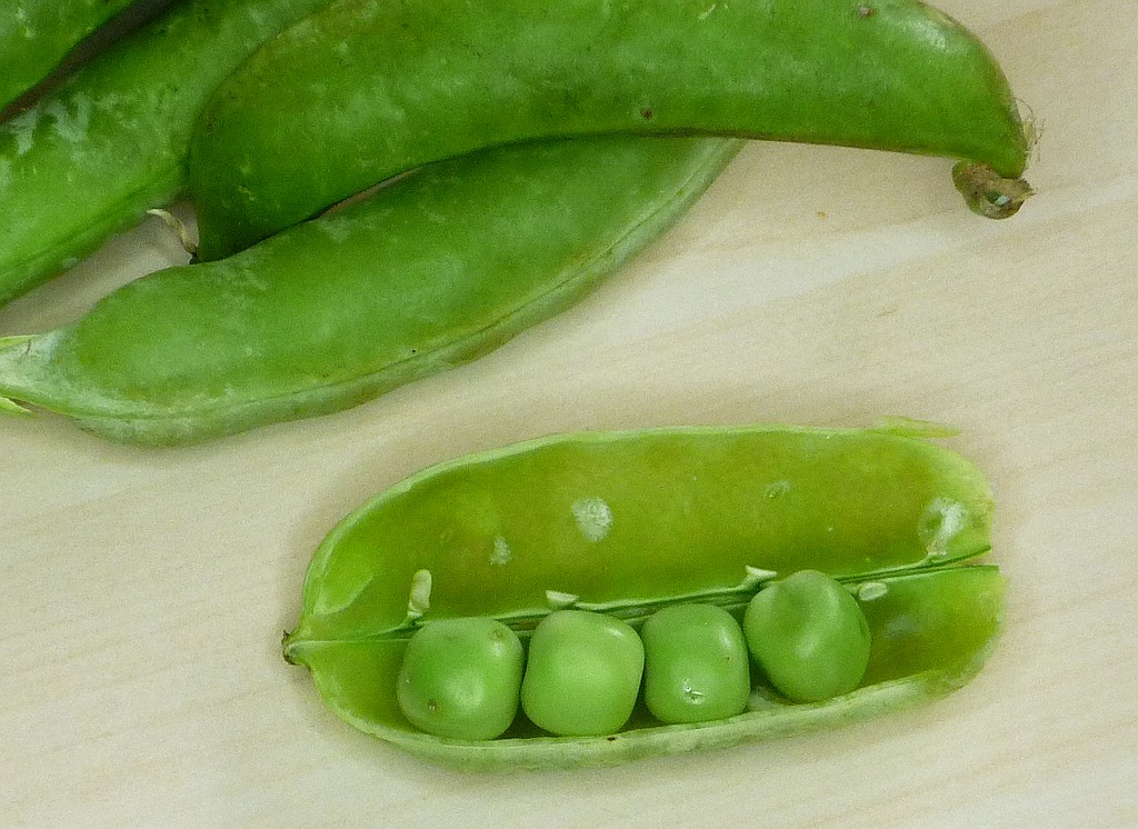 Erbsen, frisch vom Markt