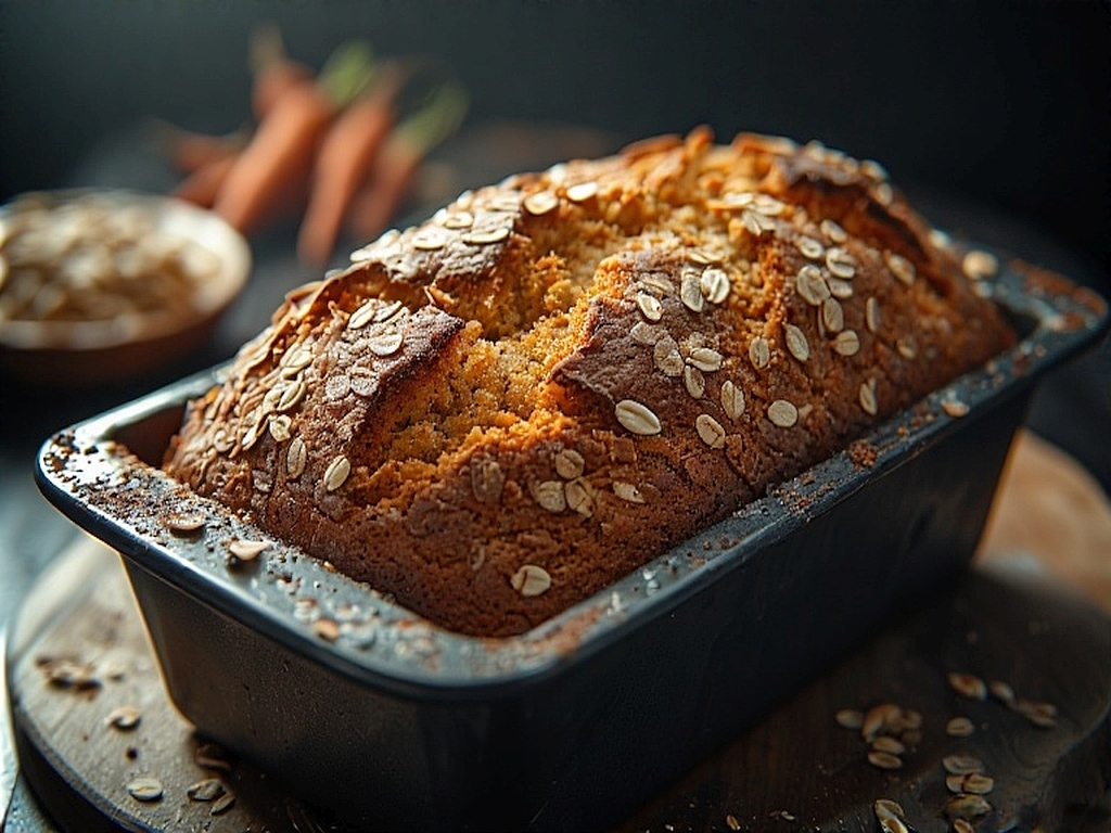 Haferflöckli Brot mit Karotten und Haselnüssen