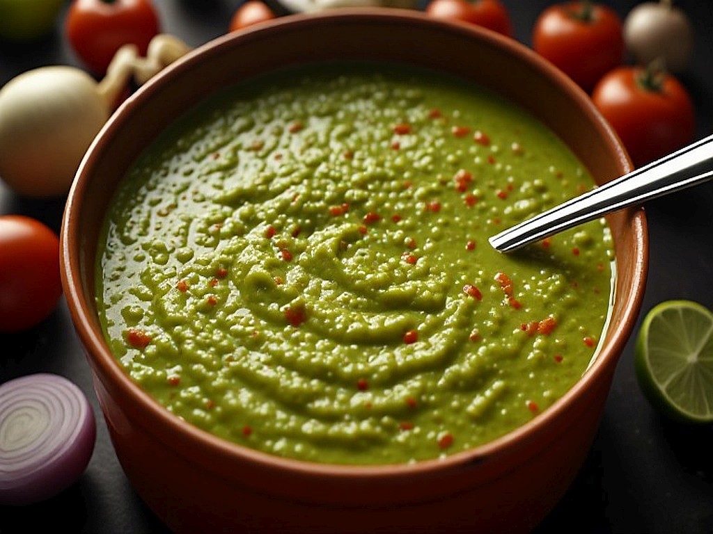 Kalte Avocadosuppe mit Dörrtomaten