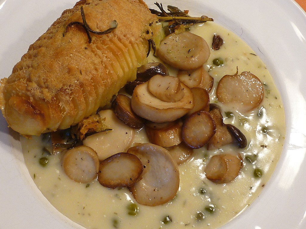 Kräuterseitlinge mit Kapern