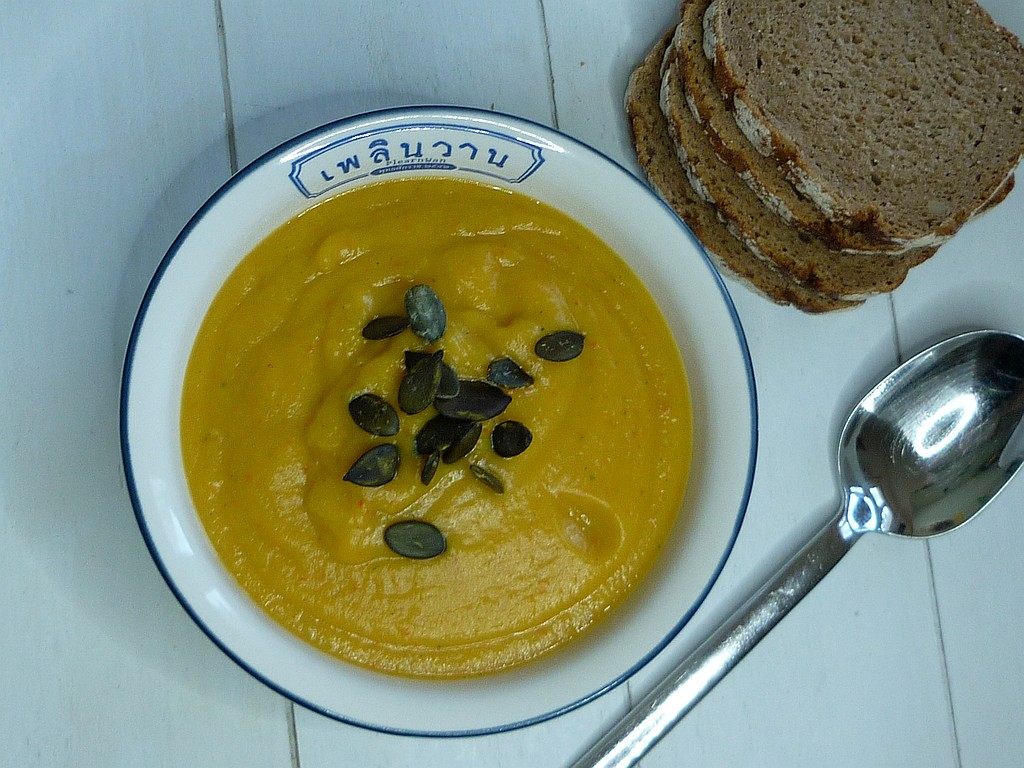Kürbis Suppe moitié-moitié