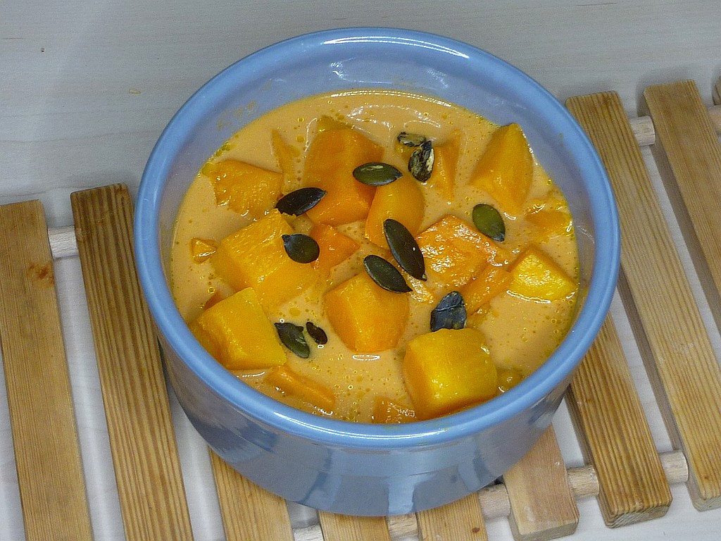 Kürbis in Massaman Currysauce