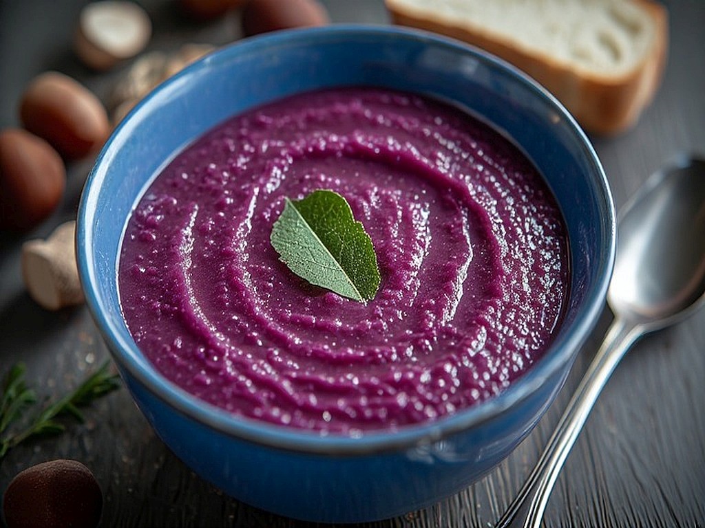 Rotkrautsuppe mit Marroni