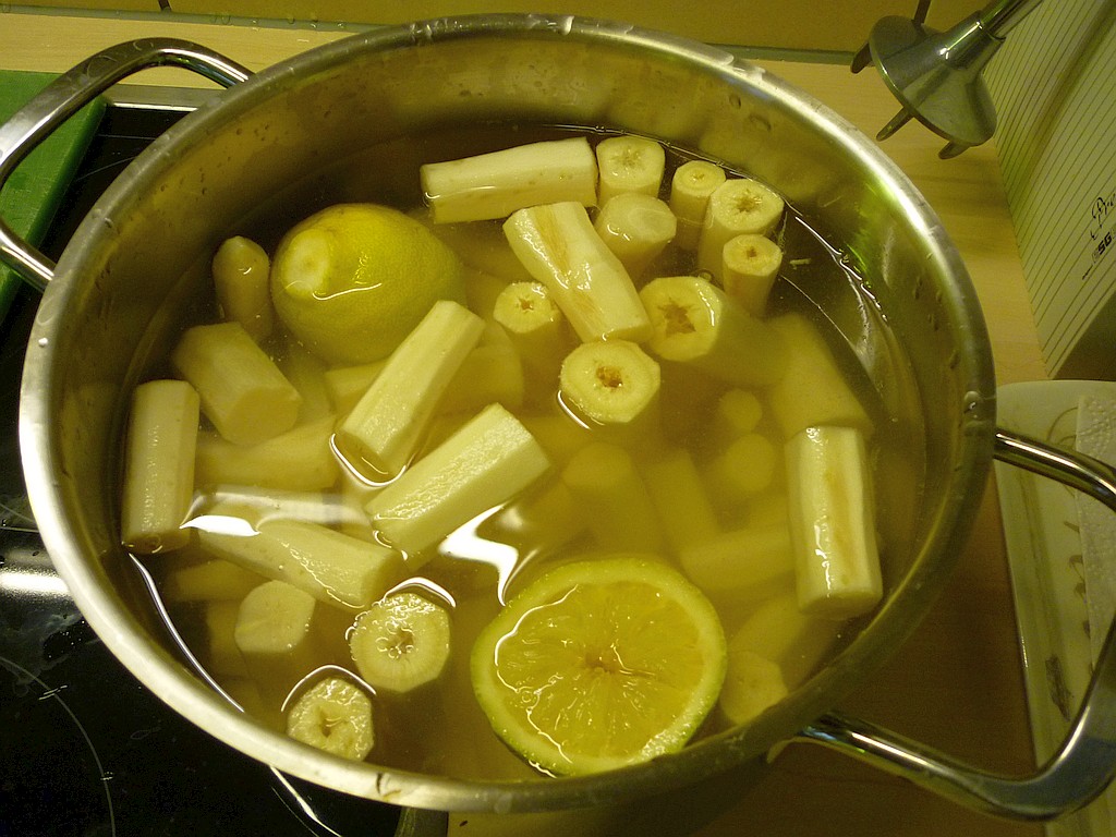 Zubereitung von Schwarzwurzeln