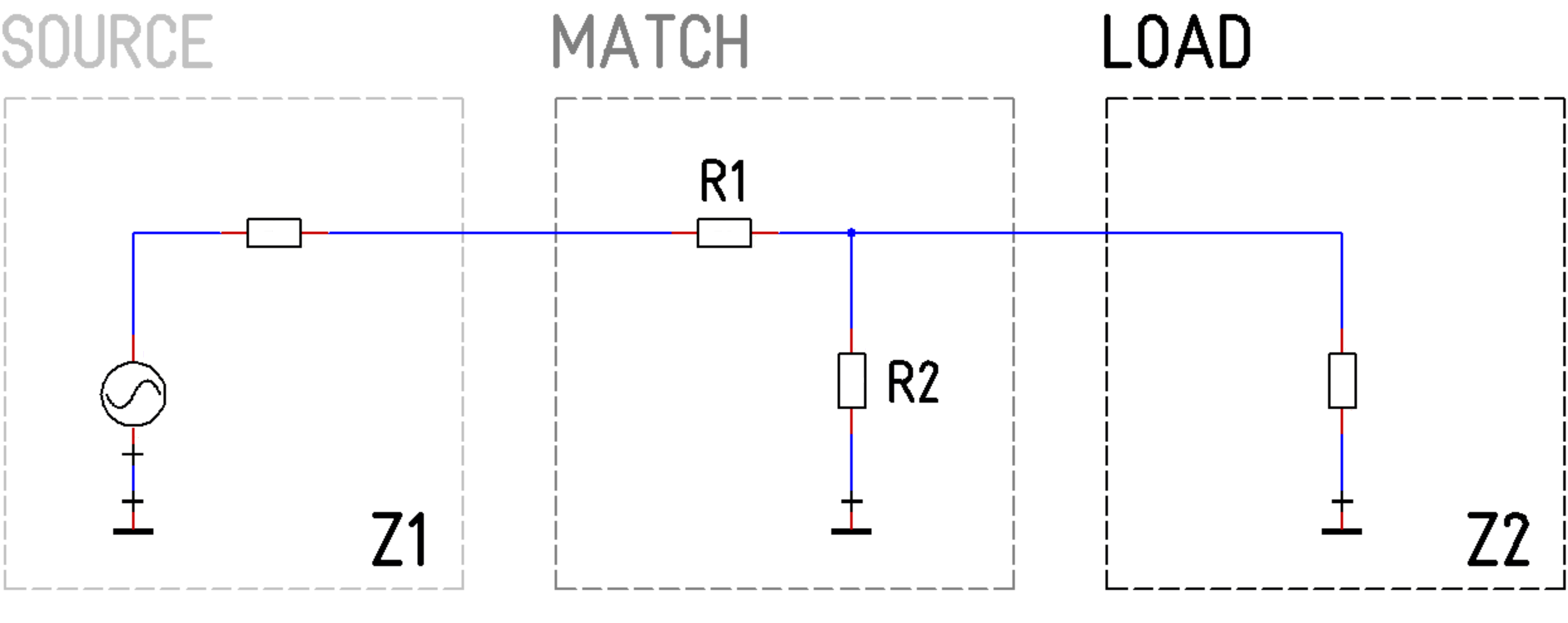 Minimum Loss Resistor Matching Network