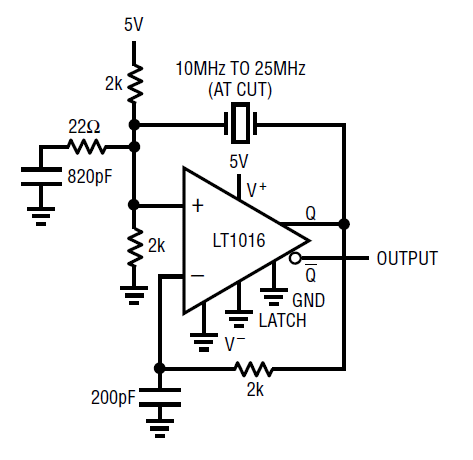 LT1016 XTAL Oscillator 10...25 MHz